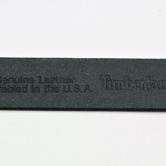 Timberland Size 32 Men's Classic Leather Belt Made in USA Black New - Picture 5 of 8